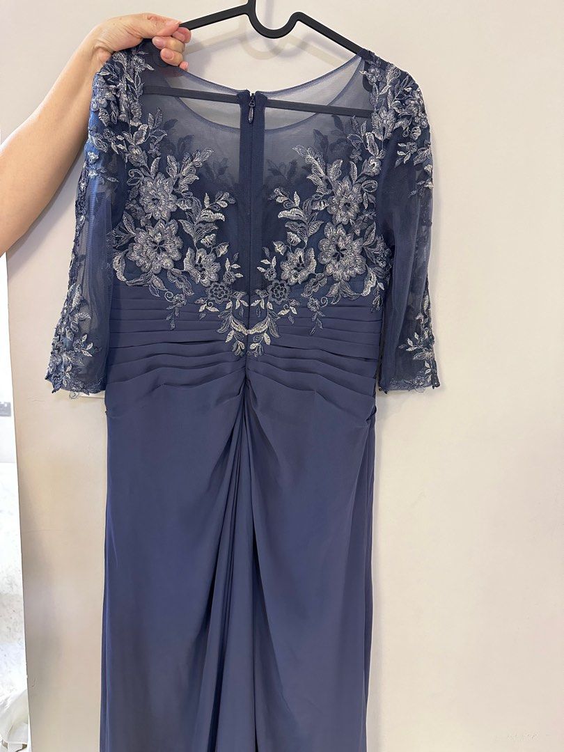 JJ house Blue Lace Evening Dress bride mother