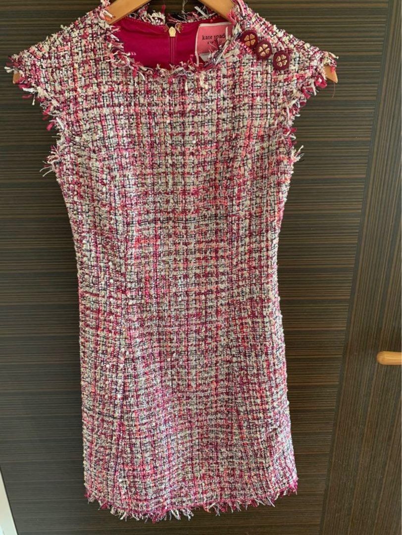 Kate Spade Tweed Dress (Category: Dresses) located in Kalibo. Submitted by thingzzss (Listing ID 1307296527, Image 3). Description: •Fits true to size, order your normal size • Designed to hit above the knee • Approx. 35.0” long, based on a size 2/xsmall • 33.5” bust, 26” waist, 36” hip, wearing a size 2/xsmall.