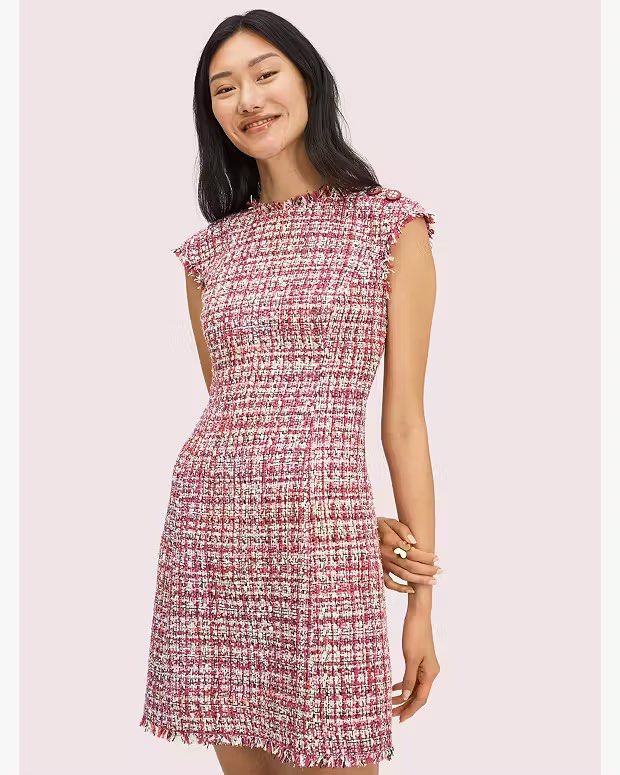 Kate Spade Tweed Dress (Category: Dresses) located in Kalibo. Submitted by thingzzss (Listing ID 1307296527, Image 1). Description: •Fits true to size, order your normal size • Designed to hit above the knee • Approx. 35.0” long, based on a size 2/xsmall • 33.5” bust, 26” waist, 36” hip, wearing a size 2/xsmall.