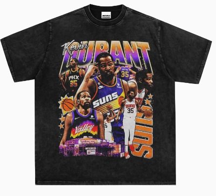 Kevin Durant NBA Vintage Tee Streetwear Retro Tee Causal Tee Crewneck Tee Oversized Tee Nike Basketball Apparel Short Sleeve