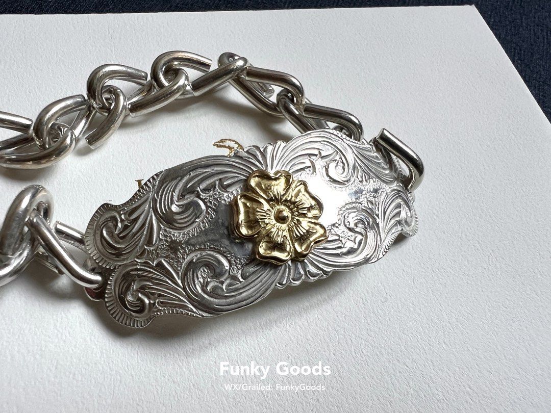 LARRY SMITH KARAKUSA ROSE CHAIN BRACELET Larry Smith Karakusa Rose