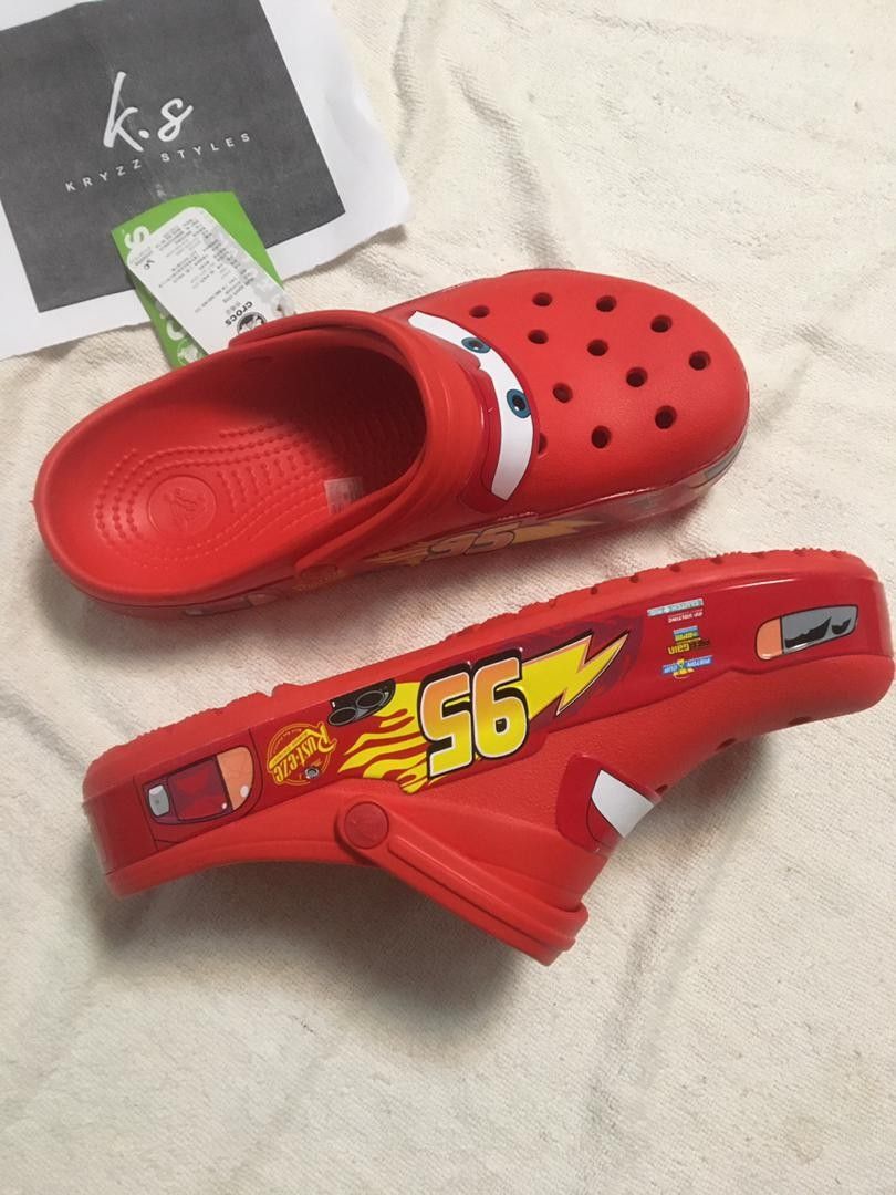 Lightning Mcqueen Cars Crocs (Category: Casual Shoes) located in Quezon City. Submitted by kryzz_styles (Listing ID 1307366051, Image 2). Description: Please read: Price is for 2 pairs This is for pre-order. *Doesn't light up Downpayment is required to avoid flaking or cancellation. You will get a refund if: *Out of stock *Item is damaged *Lost *Or not as pictured. ETA is 7 business days once shipped. Please send me a message if you have question