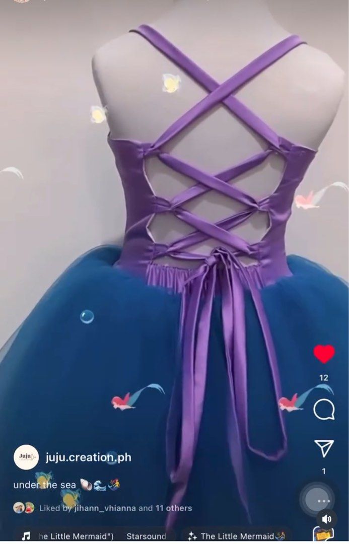 mermaid inspired tutu (Category: Babies & Kids Fashion) located in Caloocan City. Submitted by pmaerc (Listing ID 1307250808, Image 3). Description: juju creation fluffier tutu size 2/3 php 800 with free cape bought brandnew at php 1750.