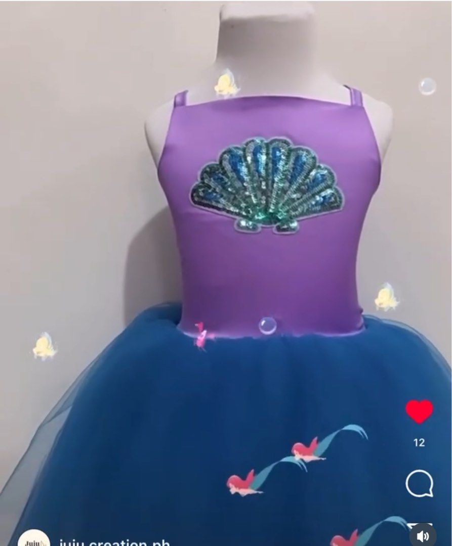 mermaid inspired tutu (Category: Babies & Kids Fashion) located in Caloocan City. Submitted by pmaerc (Listing ID 1307250808, Image 1). Description: juju creation fluffier tutu size 2/3 php 800 with free cape bought brandnew at php 1750.