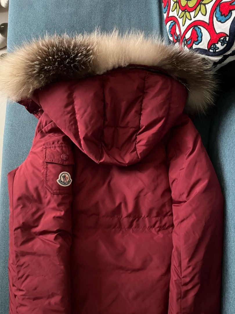 Moncler down jacket wine red 100 authentic