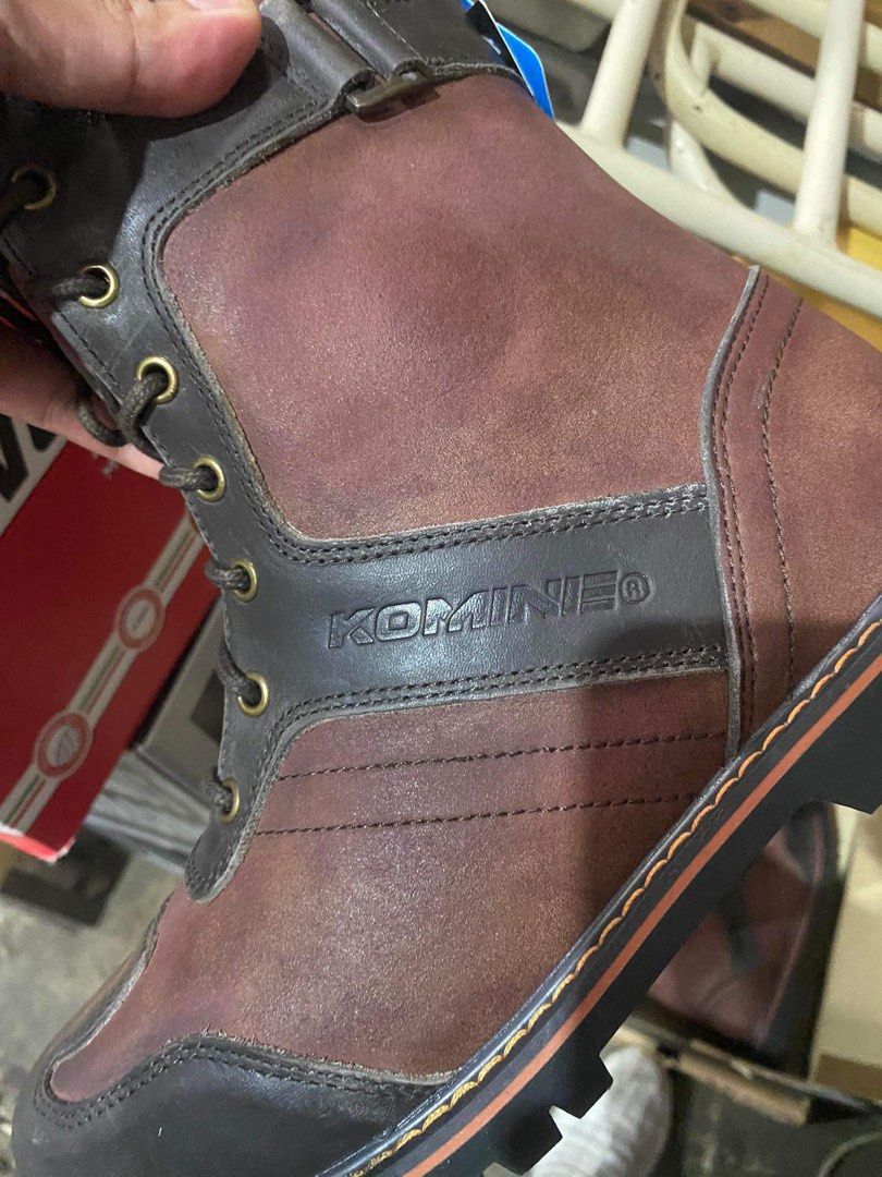 Motorcycle Brown Komine Riding Boots Size 8 (Category: Sneakers) located in Caloocan City. Submitted by sulithoyce (Listing ID 1307372200, Image 1). Description: Selling brand new Komine Brown Vintage Motorcycle Riding Boots at below SRP - Price: 5000 PHP - Size: US 8 / EU 42 / JPY 26.5cm - Mode of payment: Cash, Gcash or Bank Transfer - Either cash/payment on pickup from location or buyer is responsible for delivery + paying for item in advance 