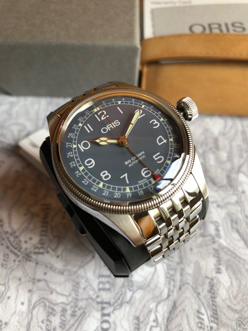 Oris New Oris Big Crown Pointer Date 40mm Blue stainless steel bracelet Swiss made Carousell