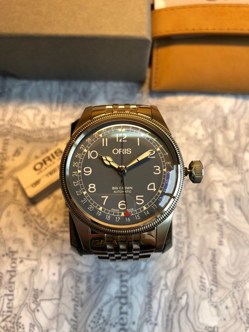 Oris New Oris Big Crown Pointer Date 40mm Blue stainless steel bracelet Swiss made Carousell