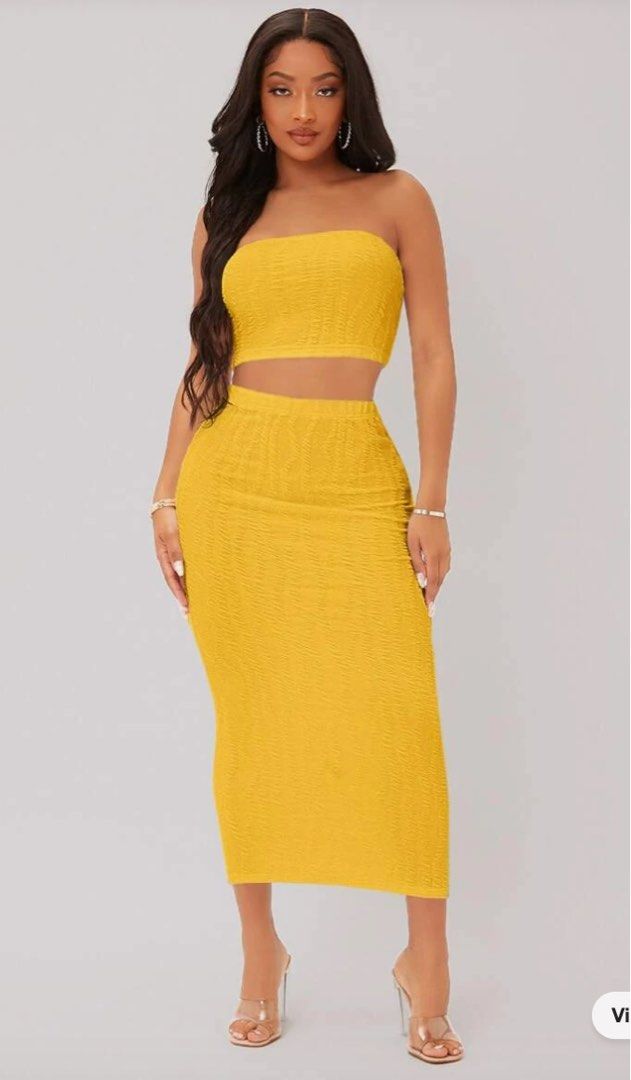 Tube skirt crop top on sale