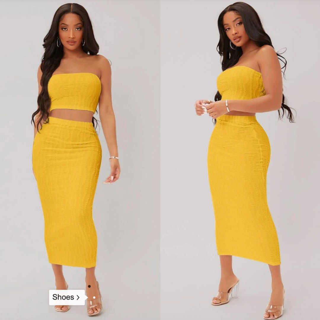 Tube skirt crop top top