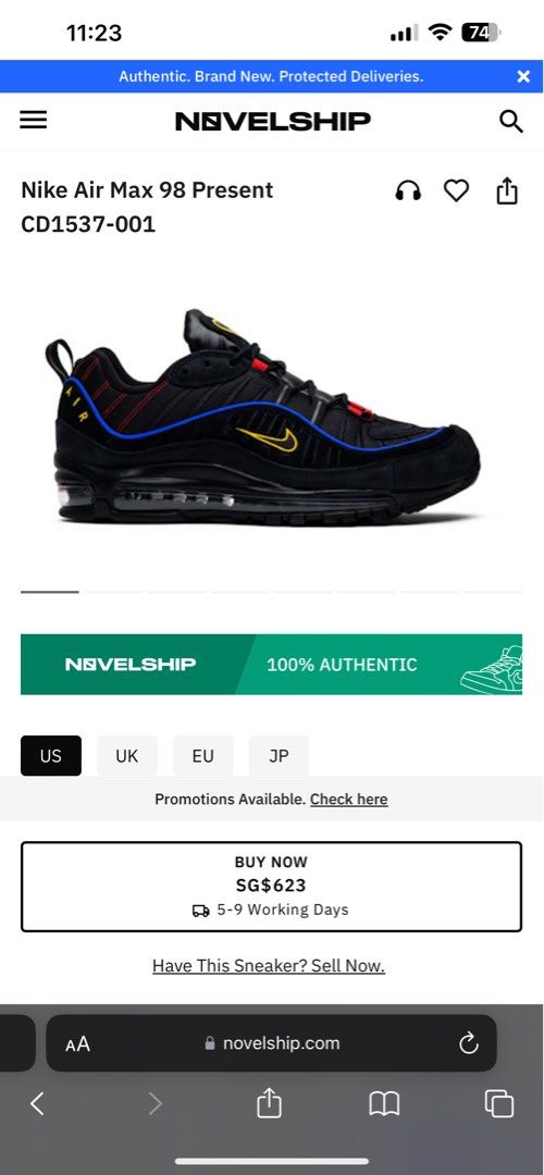 Nike 98 present sales