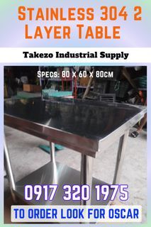 STAINLESS 304 2 LAYER TABLE