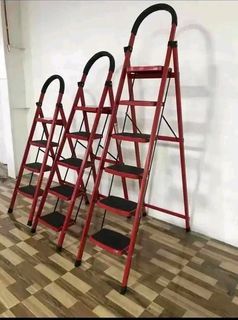 Steel Foldable Ladder Red