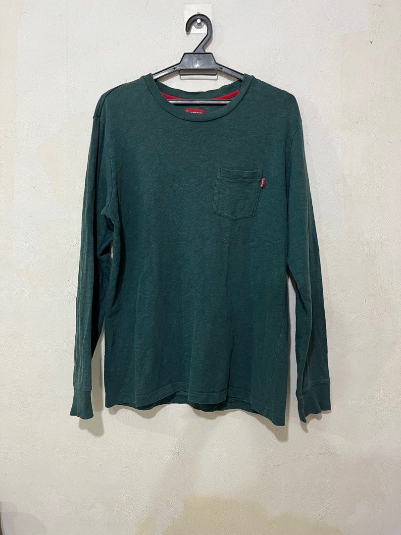 Supreme Pocket T Long Sleeve Shirt Men s Fashion Tops Sets Tshirts Polo Shirts on Carousell