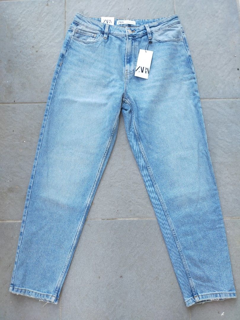 Zara Hi Rise Carrot Fit Denim Jeans Women s Fashion Bottoms Jeans on Carousell