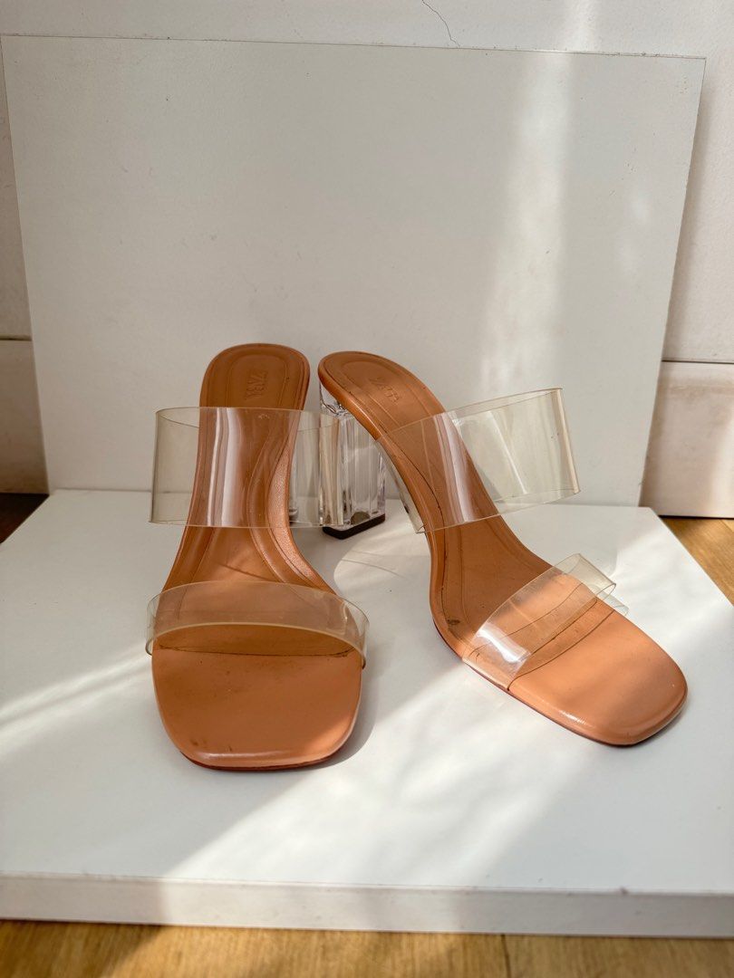 Clear Zara Acrylic Heels Zara Embellished Vinyl Heels – Pinkmanor