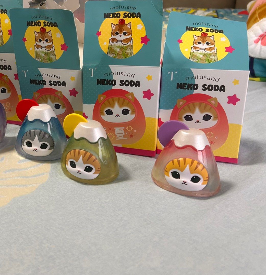 7-11公仔soda mofusand 富士山盲盒綠色, 興趣及遊戲, 玩具& 遊戲類-