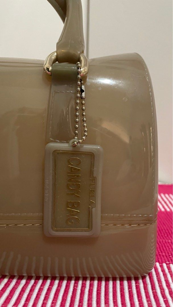 Auth Furla candy bag (small not micro) (Category: Luxury Bags & Wallets) located in Paranaque City. Submitted by shoplittleryle (Listing ID 1307456225, Image 2). Description: Ink marks inside only.