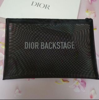 Authentic Dior beauty Backstage Makeup pouch Mesh black