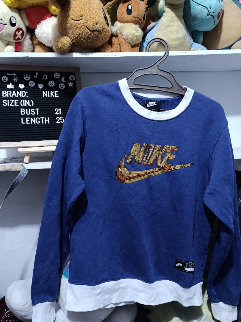 Nike Glam Dunk Sequin Logo Pullover Sweater Sweatshirt for Men or Women Rare and authentic