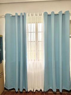 Baby Blue 3in1 Blockout Curtain Set