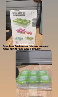 Baby food storage / container