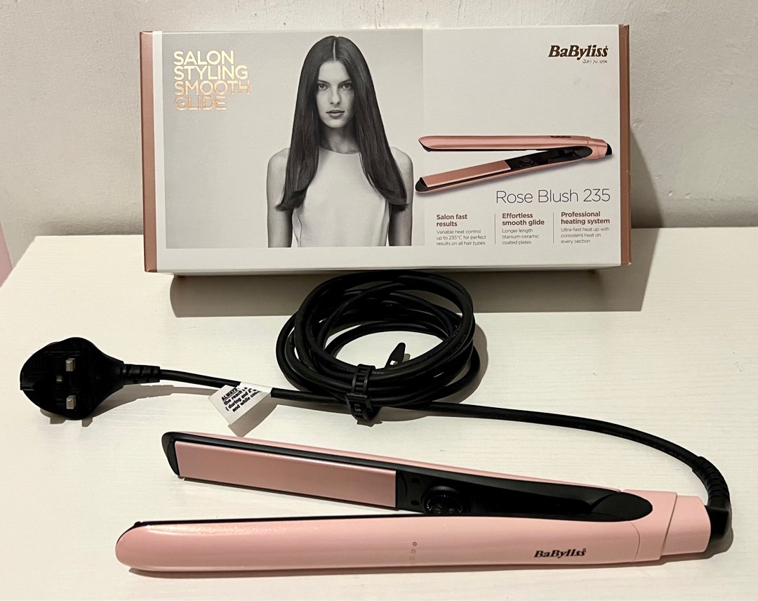 BaByliss Rose Blush 235 Hair Straighteners Beauty Personal Care Hair on Carousell