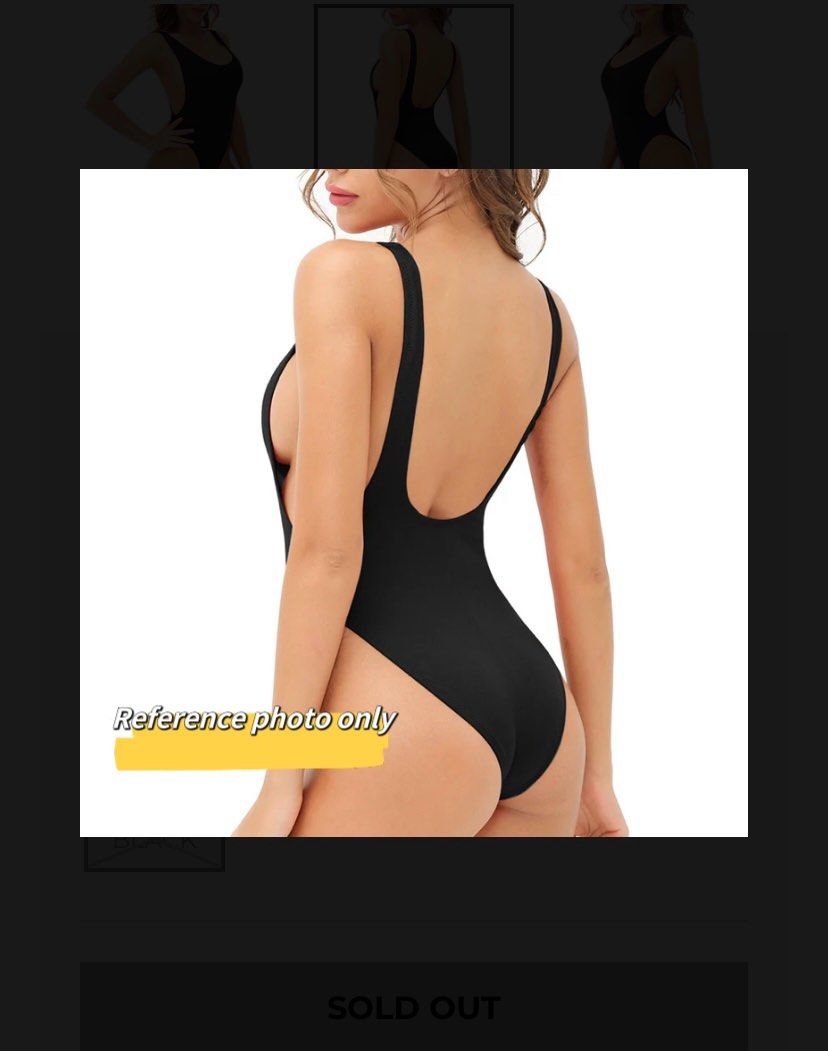 Black one piece/ body suit low cut back (Category: Bikinis & Swimsuits) located in Quezon City. Submitted by ron_s (Listing ID 1307504069, Image 2). Description: Bawas gamit 💕 Super nice ng garment Good quality fabric Fit to S~M Used only once.
