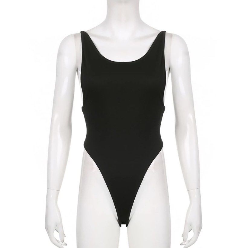 Black one piece/ body suit low cut back (Category: Bikinis & Swimsuits) located in Quezon City. Submitted by ron_s (Listing ID 1307504069, Image 3). Description: Bawas gamit 💕 Super nice ng garment Good quality fabric Fit to S~M Used only once.