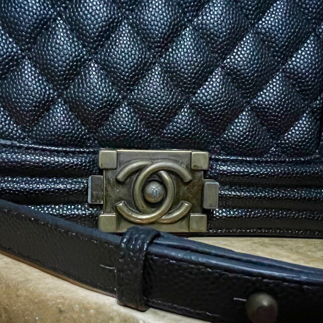 FREE SF🍒Chanel leboy caviar (Category: Luxury Bags & Wallets) located in Imus. Submitted by declutteringbyk (Listing ID 1307413021, Image 2). Description: Condition: The closure is damaged, but the bag remains usable. May need repair depending on preference. -Last price posted -as is -free sf These items are from my personal luxury collection and are being decluttered. They are sold as is, so please manage your expectations. Once purchased, the 