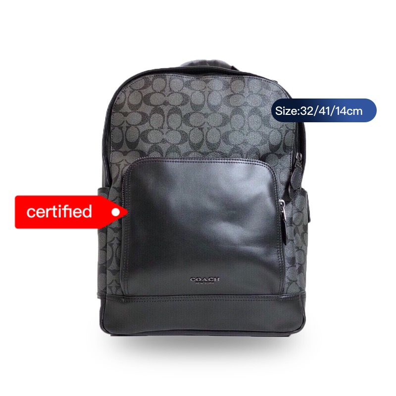 COACH new PVC with leather style men s backpack F38755 Men s Fashion Bags Backpacks on Carousell