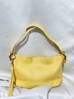 Coach Sunflower yellow - genuine leather small satchel- adjustable strap
