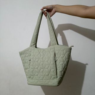 Cosé Mint Green Puffer Fluffy Bag