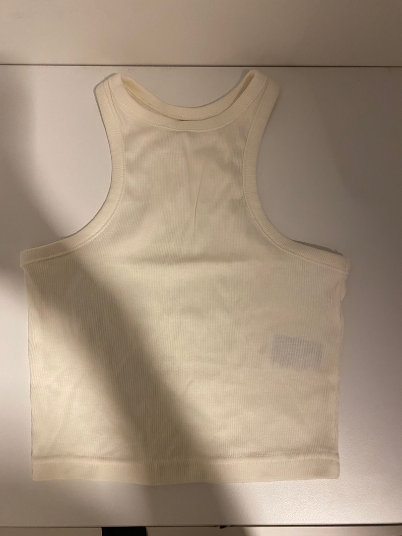 Cropped wife beater top women s fashion tops sleeveless on carousell