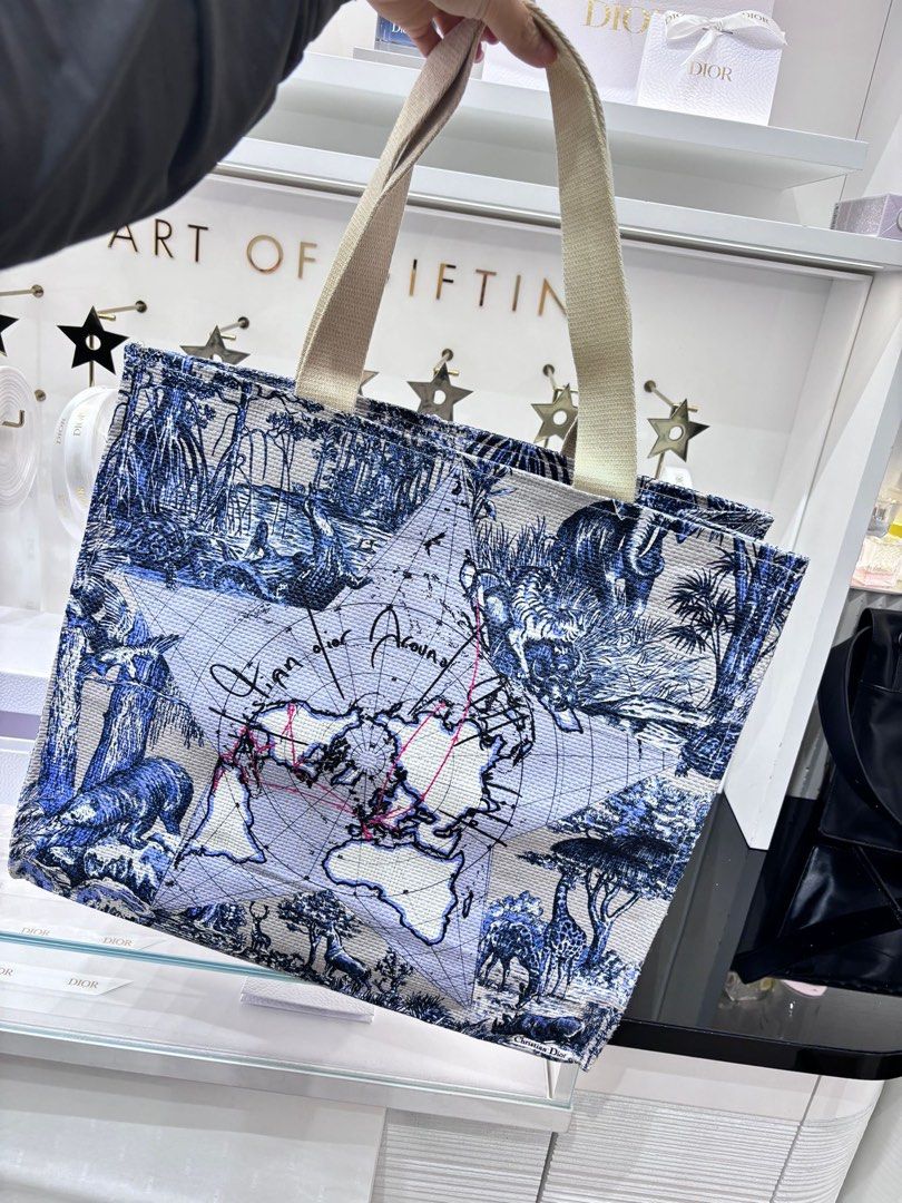 Dior Around The World Large Tote Bag Authentic 2024
