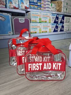 FIRST AID KIT PVC BAG- MANY STOCKS AVAILABLE; ON HAND SMALL, MEDIUM & LARGE SIZE- WE ALSO CUSTOMIZE