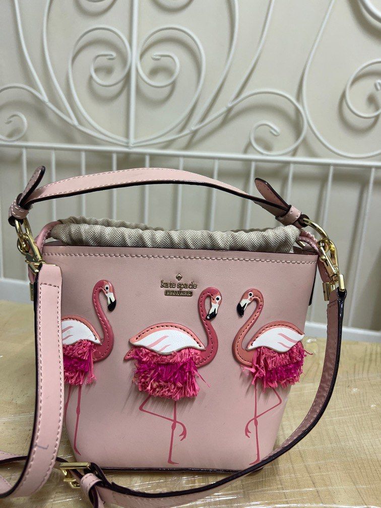 Kate spade flamingo bucket bag best sale