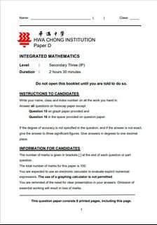 Math (Secondary & 'A' Level), Chemistry, Lower Secondary Science ...