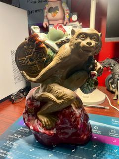 Heaven Monkey - Presents a treasure foshan ceramic Statue