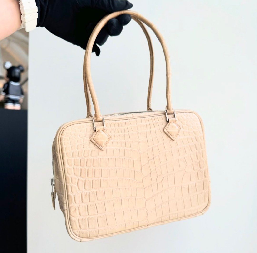Hermes Plume 21 Beige Matte Niloticus Phw