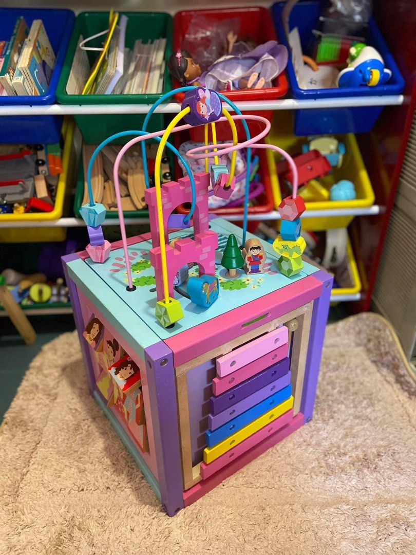 Imaginarium wooden activity cube cheap
