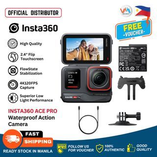 Insta360 Ace Pro 10M Waterproof Action Camera Co Engineered with Leica  4K120fps Active HDR Video and Advanced AI Features  Anti Shake Sport Camera Low Light Performance FlowState Stabilization for Sports Vlogging Diving - VMI Direct