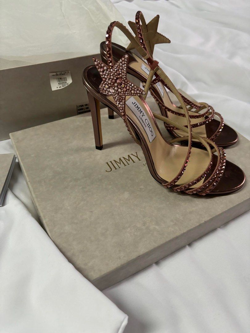 JIMMY CHOO Star Lynn crystal embellished HEELS Women s Fashion Footwear Heels on Carousell