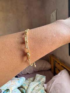 K18 japan gold hardware bracelet 7-8”
