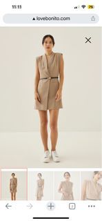 Love Bonito Kristela Tailored Shift Mini Dress (S)