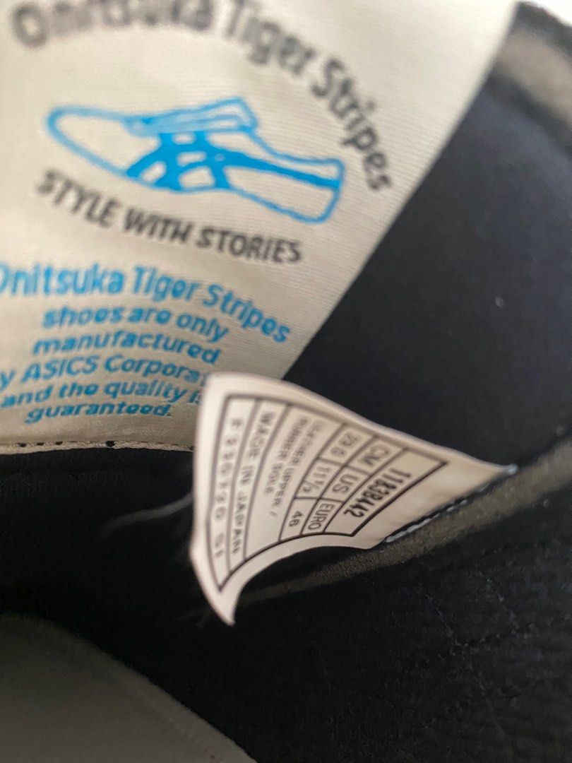 Onitsuka Tiger Fabre NM Black (Category: Casual Shoes) located in Santa Rosa. Submitted by catshup (Listing ID 1307508846, Image 3). Description: Onitsuka Fabre NM — size 11.5 — black leather — SRP in SGD 400 or PHP 16400 (see last photo) — selling only for 5000 MOP: GCash MOD: Lalamove, meet up (Sta. Rosa, Laguna) .