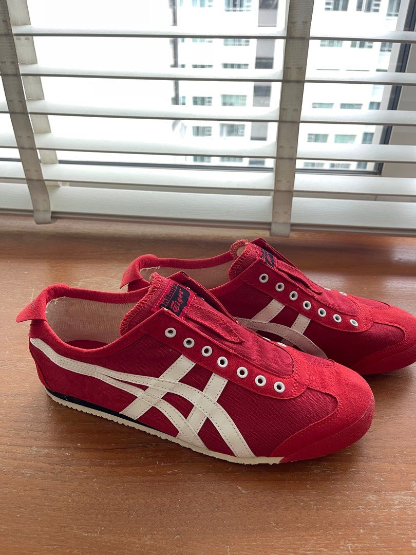 Onitsuka Tiger Red, Men's Fashion, Footwear, Casual shoes on Carousell
