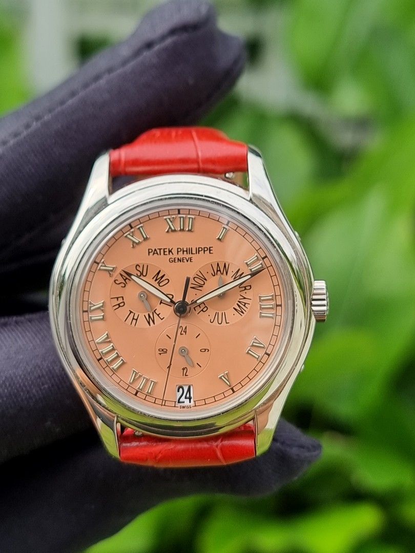 FULL SET) PATEK PHILLIPE ANNUAL CALENDAR 5035 5035G SALMON WHITE - Main Image