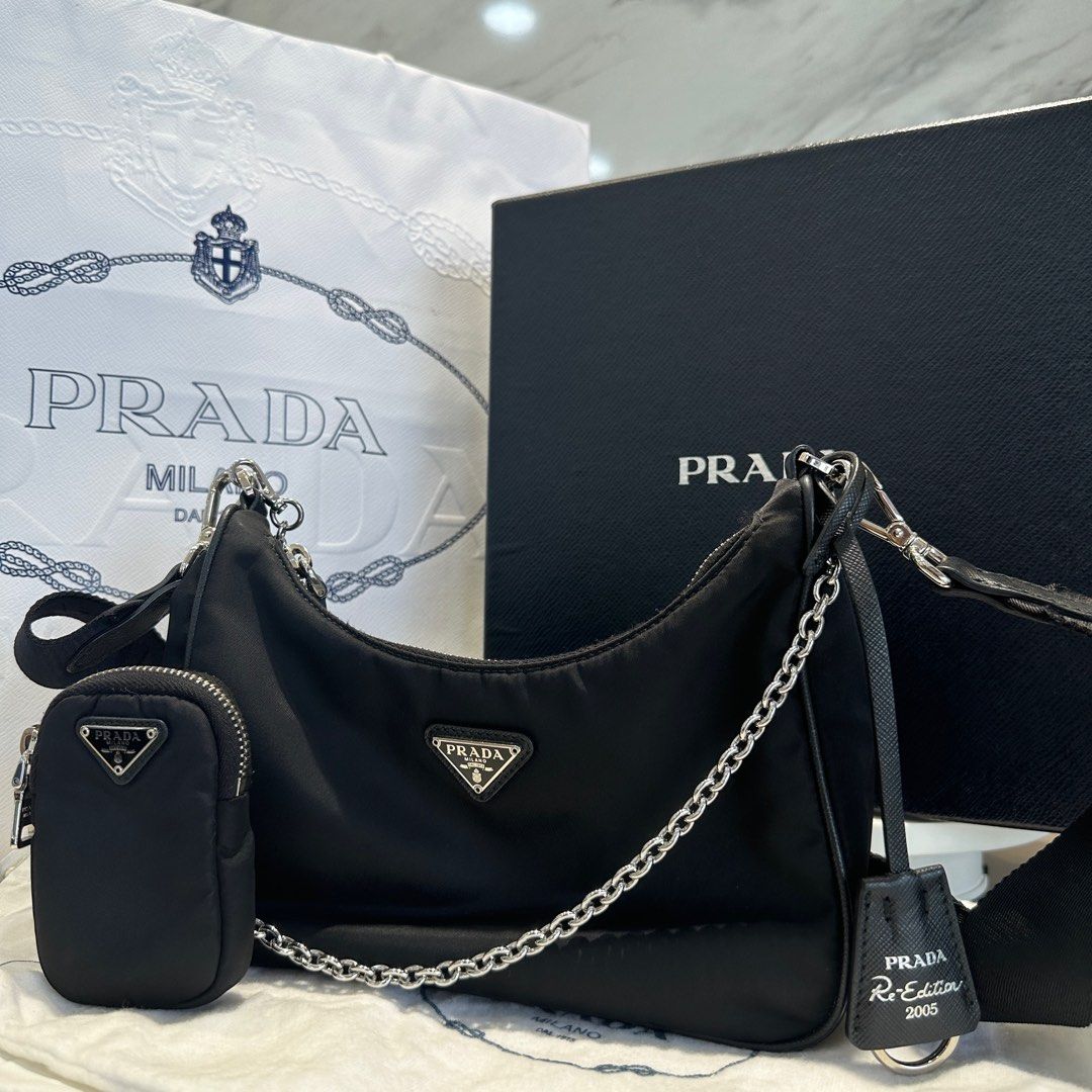 Prada hobo 3 in 1 Luxury Bags Wallets on Carousell