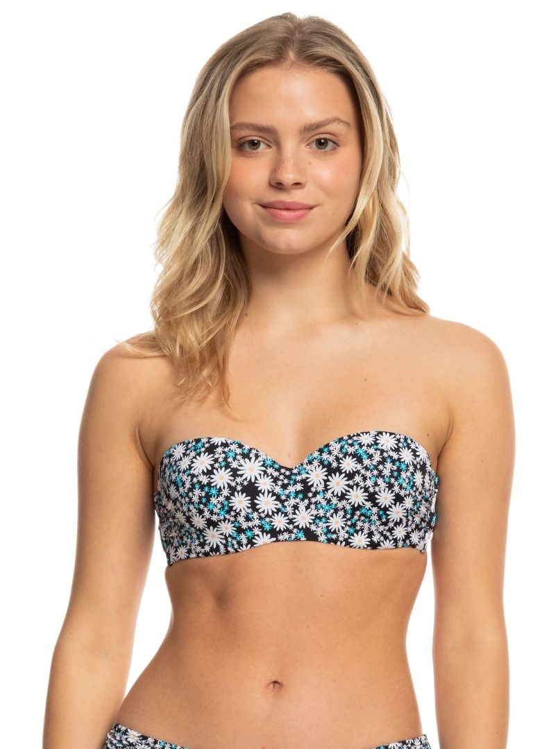 Roxy Bandeau Bikini Set XS Daisies BNWT Women s Fashion Swimwear Bikinis Swimsuits on Carousell